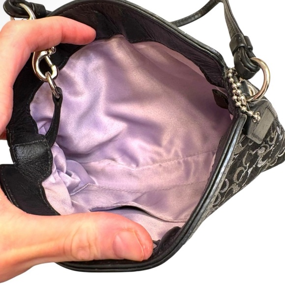 Coach vintage y2k optic c black and silver mini wristlet clutch bag - Picture 6 of 12